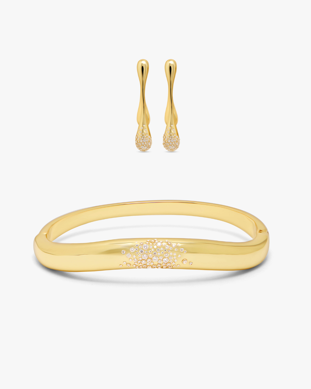 Arc Bangle & Mirrored Cascade SET