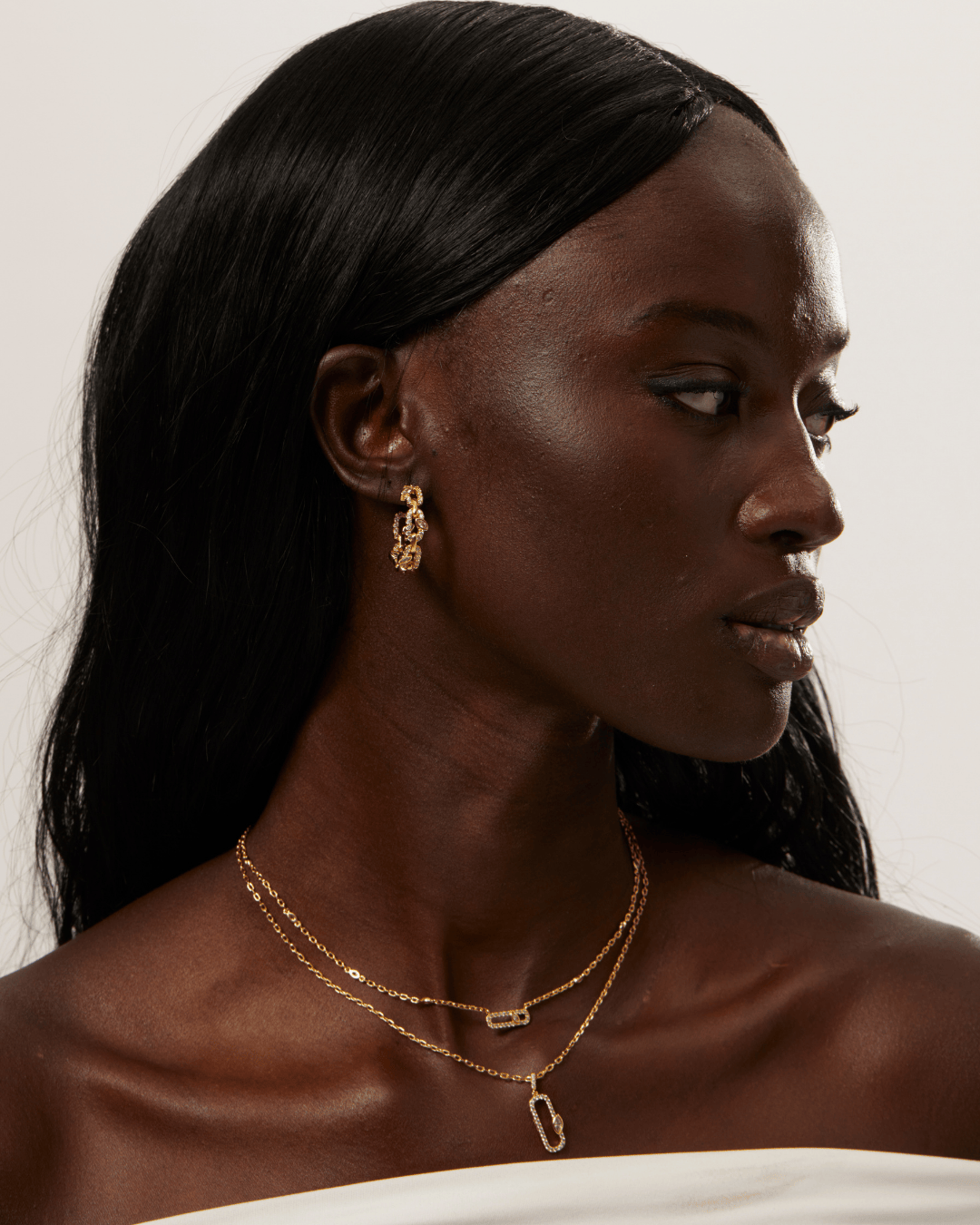 Halo Chain & Veil Grand Hoop Set