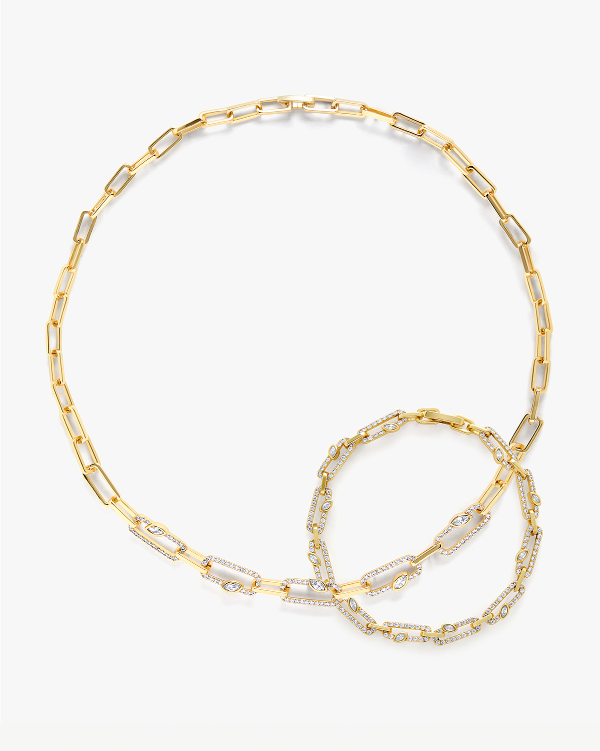 Halo Chain & Veil Bracelet Set