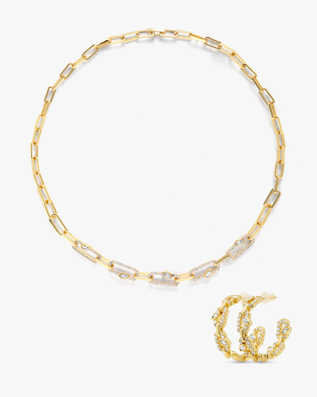 Halo Chain & Veil Grand Hoop Set