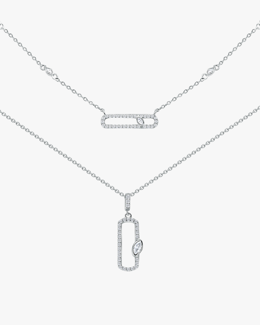 Halo Brilliance & Veil Brilliance Necklace set